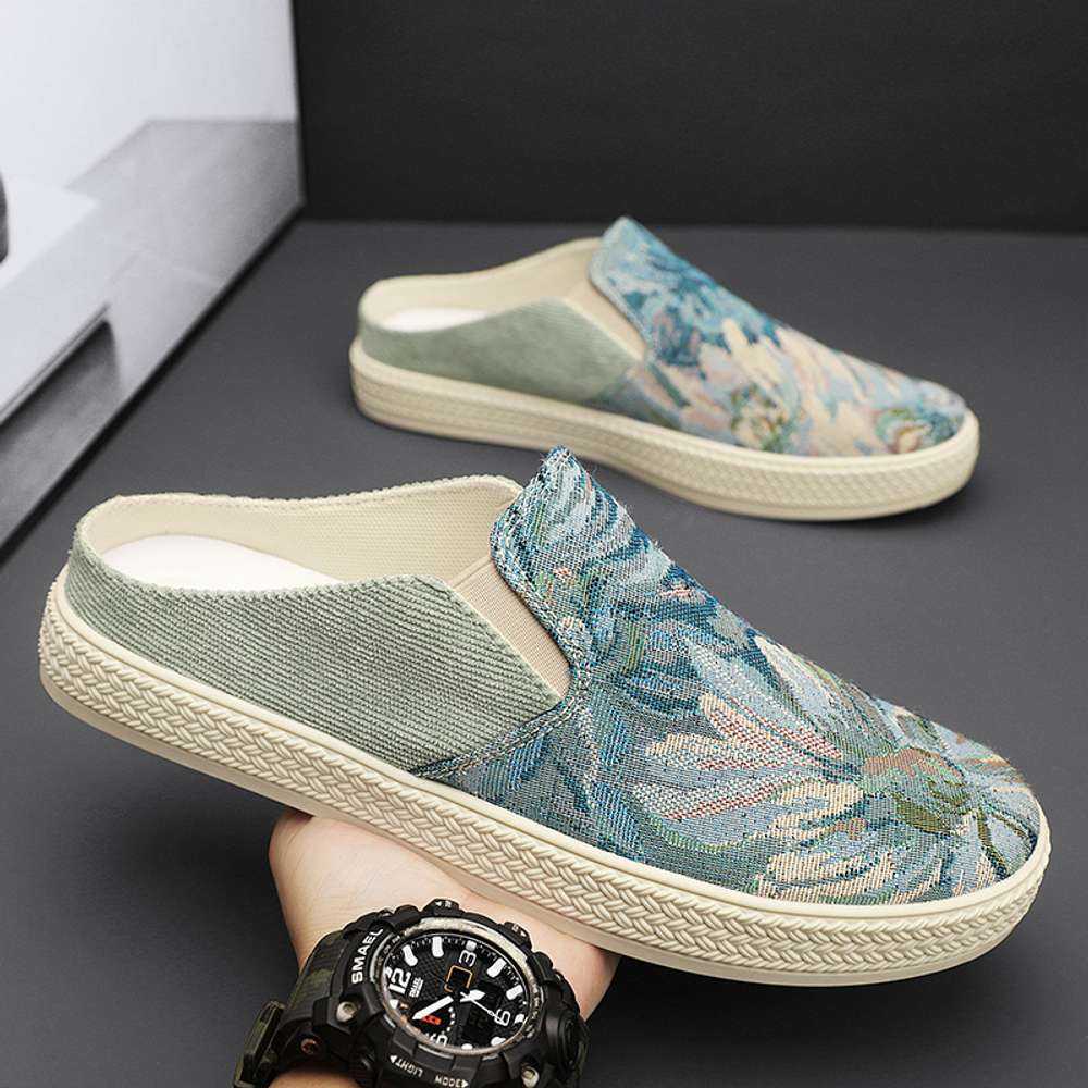 Trendy Canvas Half Slippers